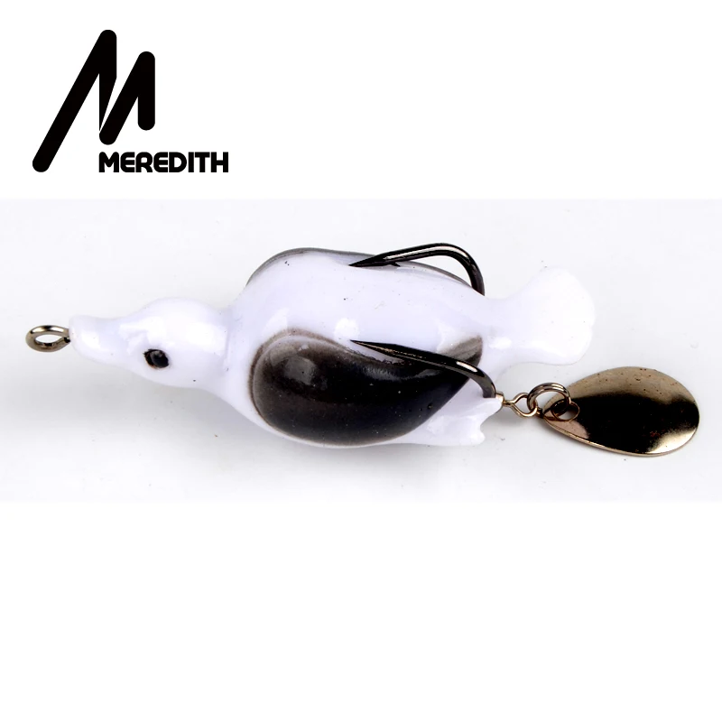 От магазина MEREDITH, встроенный в транспортное средство лягушка 14 г 6,5 см с изображением утки, лягушки, мягкие рыболовные приманки для змееголов Бас Приманка лягушка Рыбалка плавающий поплавок - Цвет: C