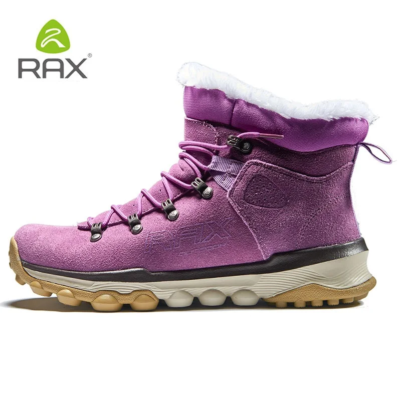 Rax нескользящая обувь для сноубординга; Лыжная обувь для мужчин и женщин; зимние сапоги из натуральной кожи; теплые плюшевые ботильоны; AA52327