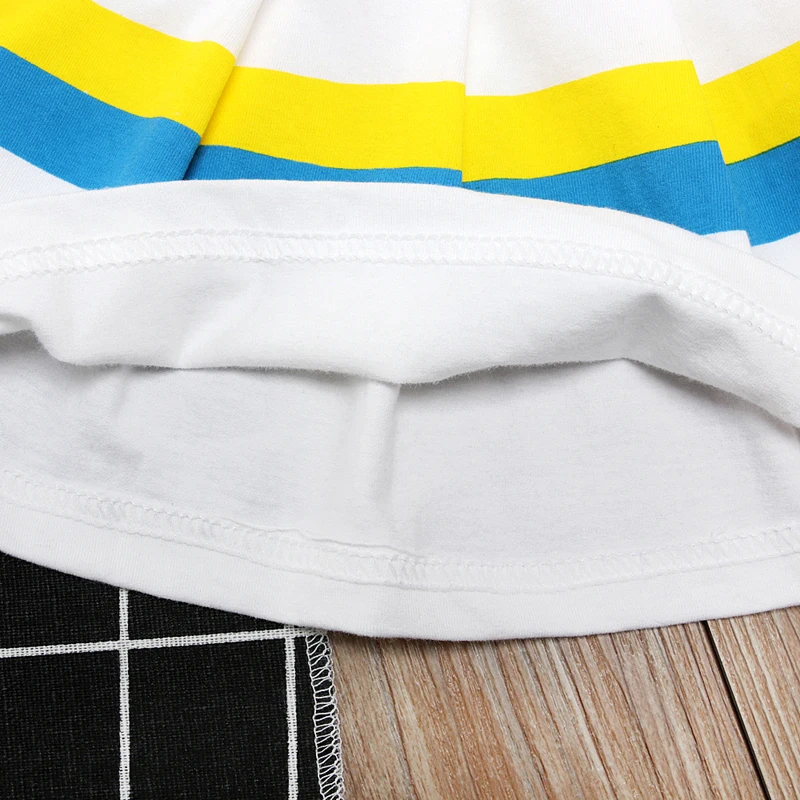 Новинка 2019 модное платье для маленьких девочек летнее Полосатое принцессы с