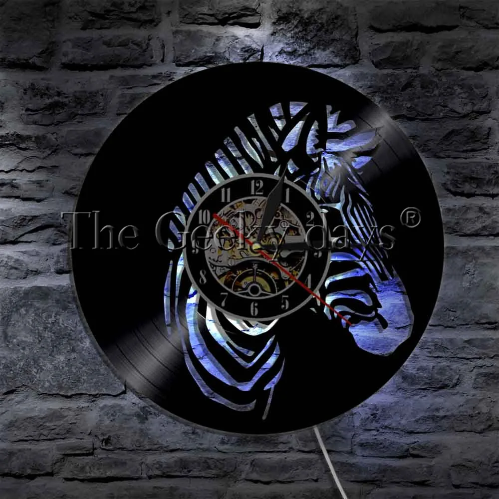 Настенные часы с виниловой пластиной в стиле сафари домашний декор для детской