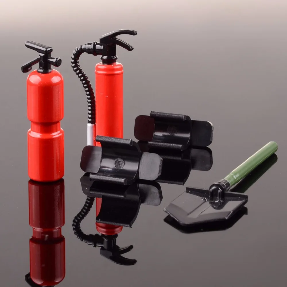 RC 1/10 весы грузовик аксессуары 2 шт Огнетушитель + лопата для Рок Гусеничный Rc