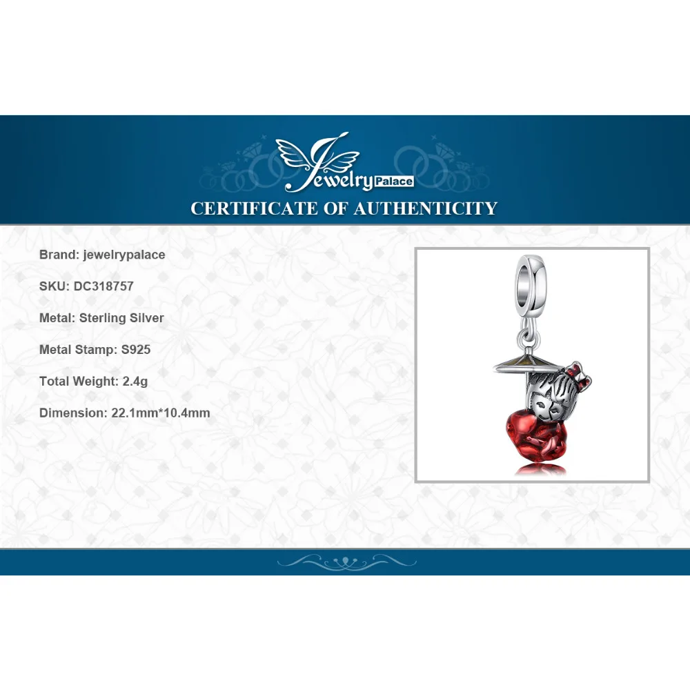 JewelryPalace Винтаж 925 пробы серебро японский зонтик для девочек мотаться шариках Fit Браслеты Новая горячая Распродажа для Для женщин