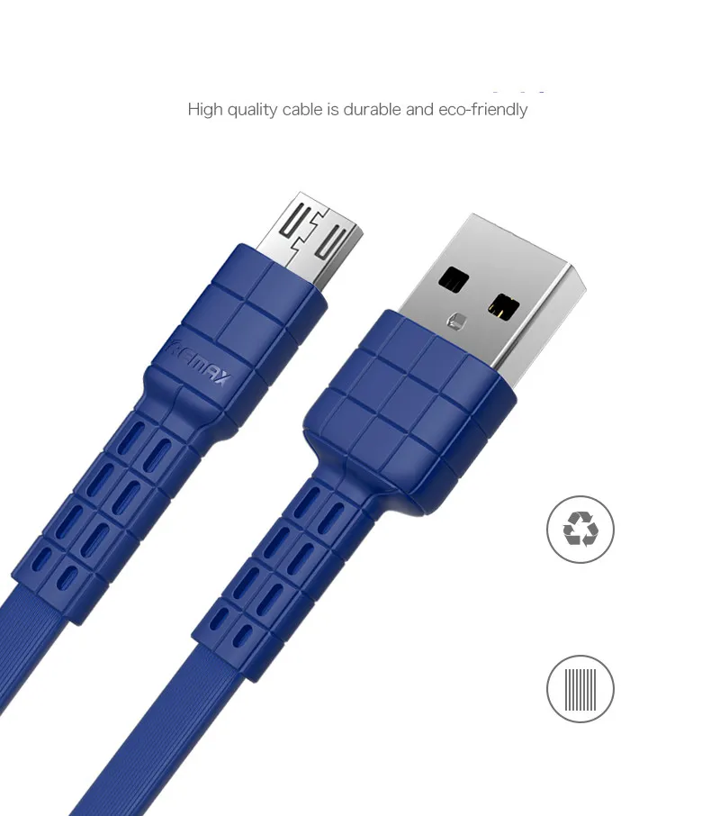 Remax Micro USB для iPhone Тип C Дата-кабель для зарядки плоский металлический зарядный кабель 2.4A прочный Быстрый зарядное устройство кабель для Iphone huawei