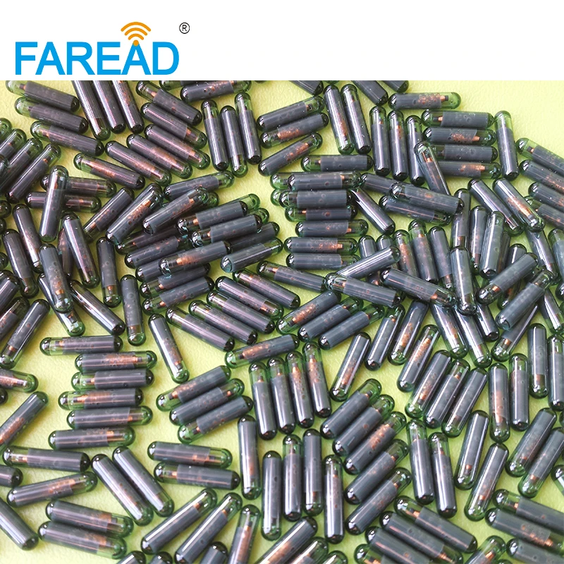 Бесплатная доставка IP68 2,12*12 мм 125 кГц T5577 FDX-A Fecava RFID, стеклянная бирка для РЫБЫ arowana animal ID