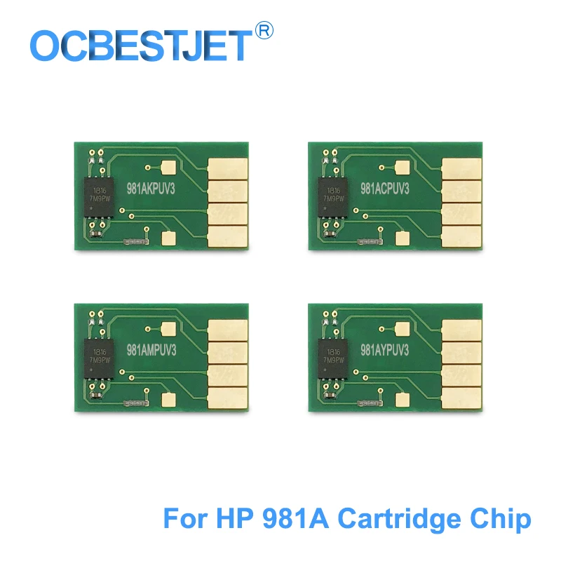 Обновленный чип для картриджа HP 981A 981 A принтера PageWide Color 586dn 556xh 586z 586f 556 586 E55650