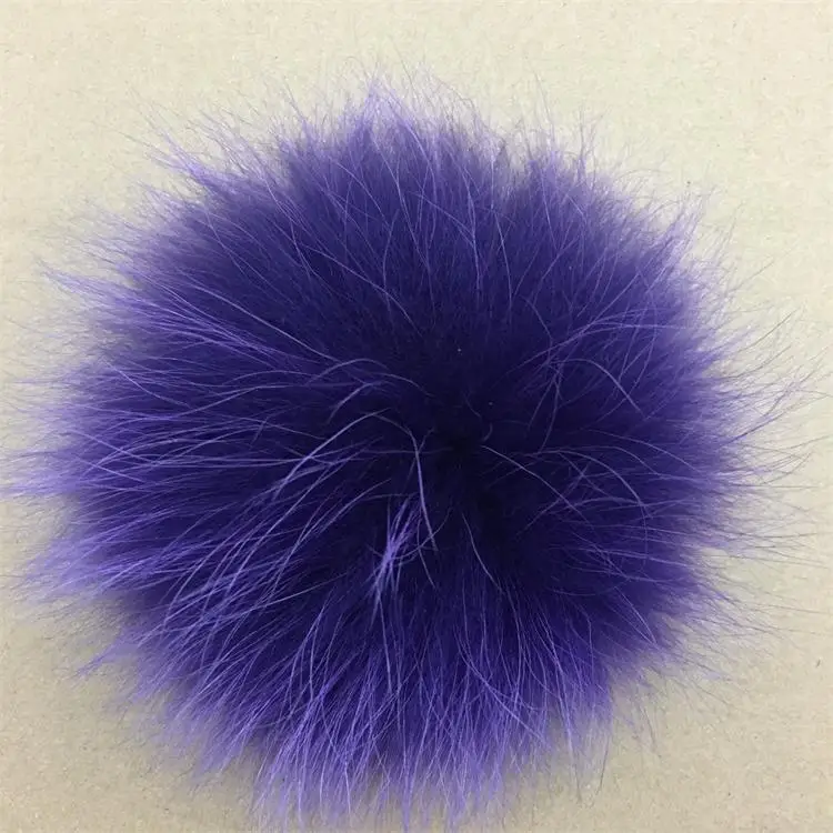bright purple DANKEYISI 3 шт. помпоны из натурального меха 14-15 см DIY серебристого лисьего меха енота шарики-Помпоны из натурального меха с помпоном для шляпа и сумка; обувь - Цвет: bright purple