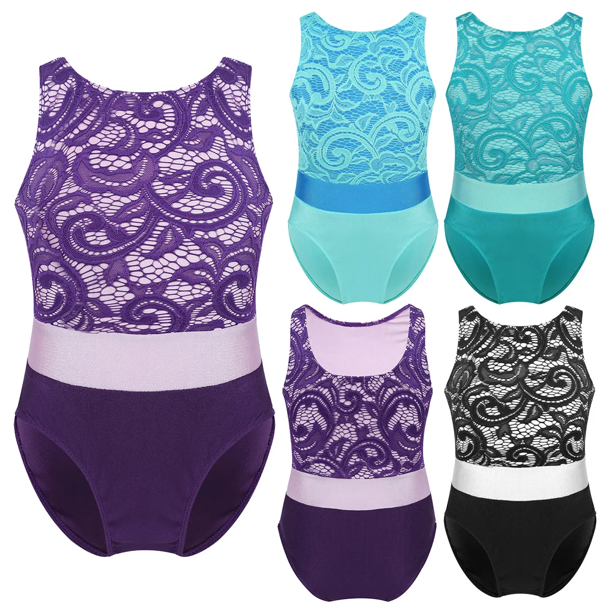 Цельнокроеное балетное платье с леопардовым принтом для девочек кружевной топ