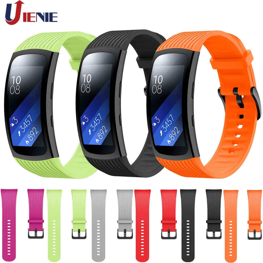 Ремешок силиконовый для Samsung Gear Fit 2 Pro сменный спортивный браслет умных часов