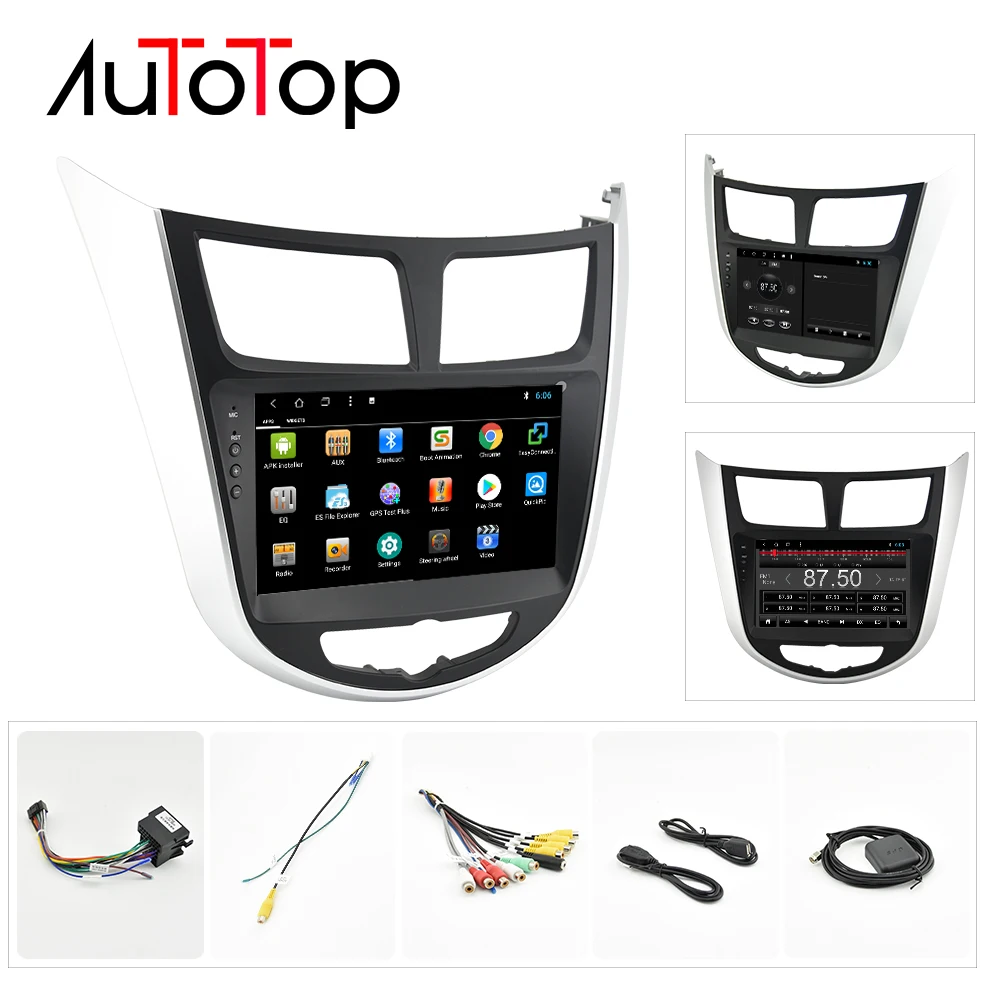 2 Din автомобильный DVD gps Мультимедиа для hyundai Solaris Android 8,1 автомобильный Радио плеер для hyundai Solaris Verna 2011-15 Solaris Android