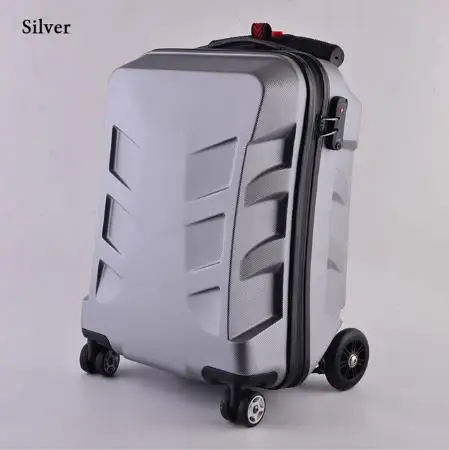 silver Carrylove 2" ABS скутер тележка чемодан кабина чемодан ленивый дорожная сумка для поездки - Цвет: silver
