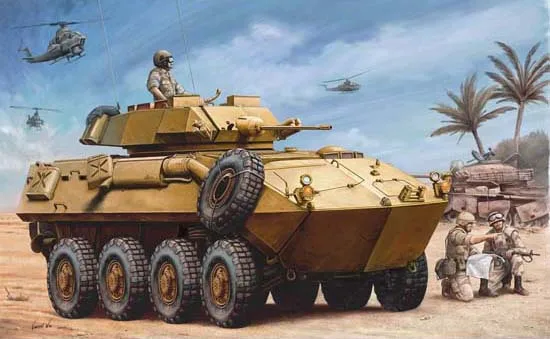 1:35 Американский LAV 25 морской пехоты колесные бронированные машины Модель Военная