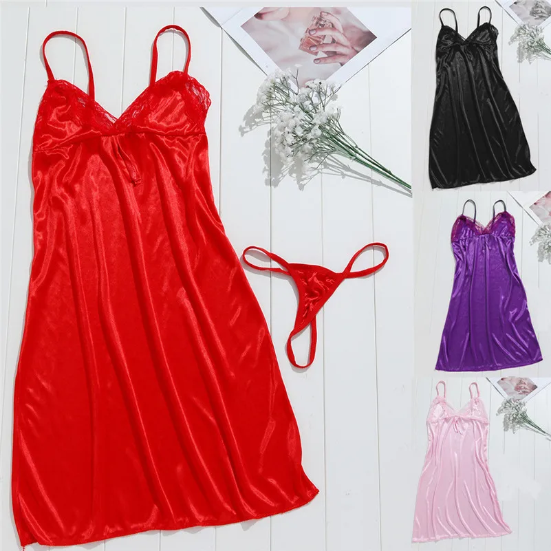 Женское нижнее белье Babydoll ночное сексуальное кружевное платье для сна женское