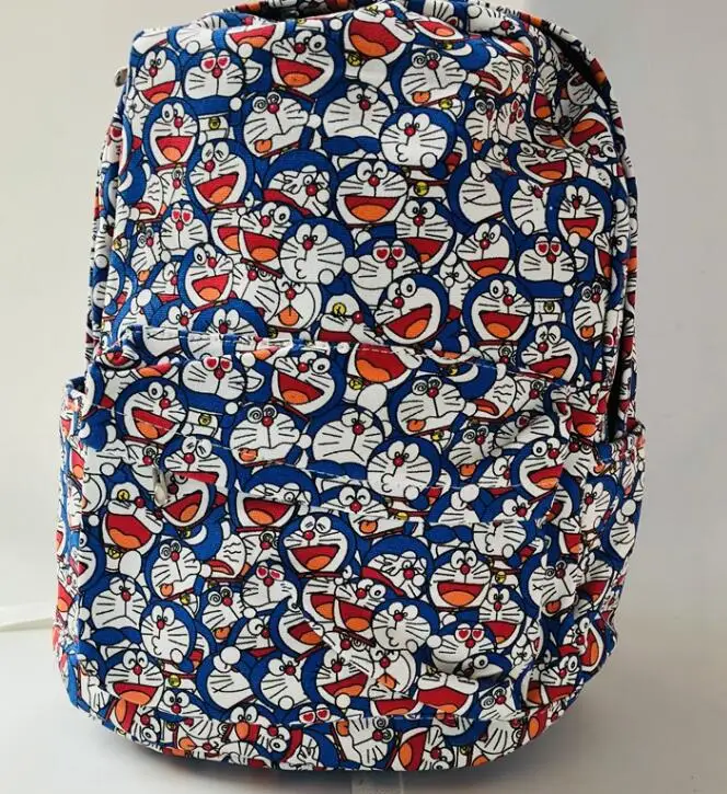 As Picture IVYYE Doraemon серия Модные холщовые Рюкзаки Мультфильм школьный рюкзак повседневные студенческие сумки дорожный ранец унисекс Новинка - Цвет: As Picture