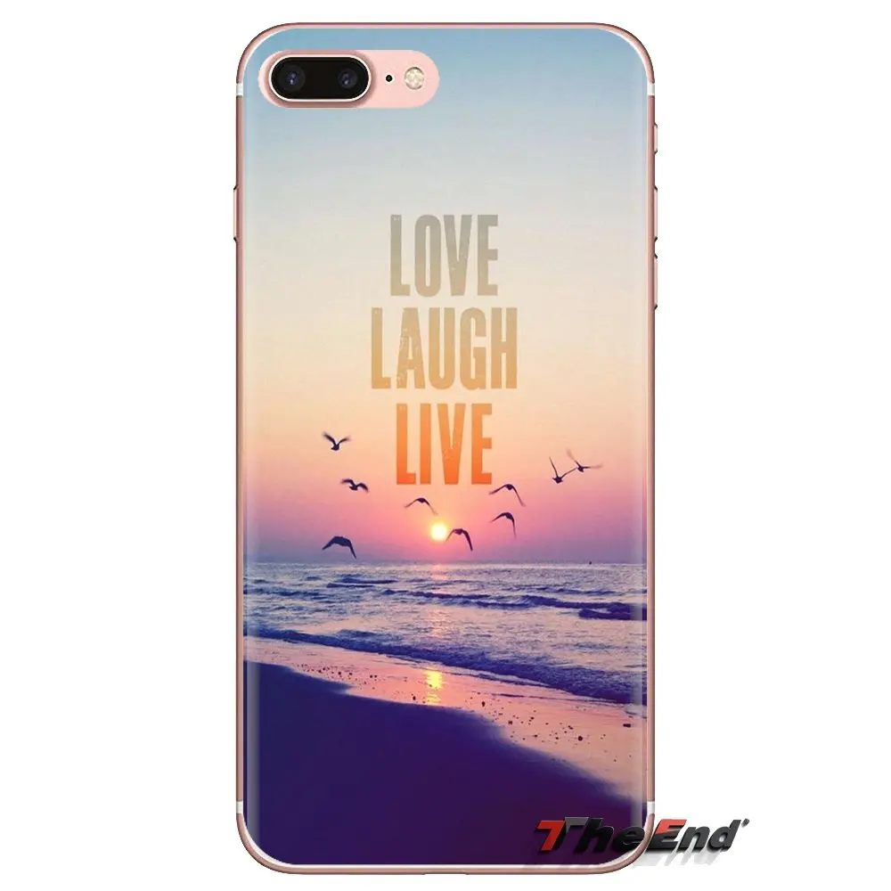 Love. Laugh. Live Life Quote For LG Spirit Motorola Moto X4 E4 E5 G5 G5S G6 Z Z2 Z3 G2 G3 C Play Plus Mini Transparent TPU Cover |