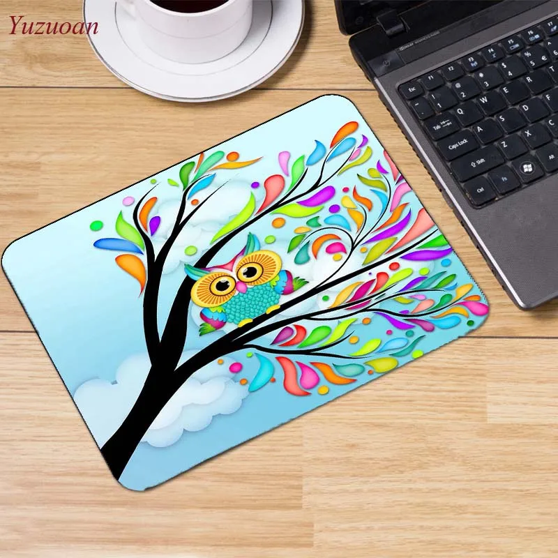Yuzuoan Смешная Сова Животное Мышь Подставка для Мыши Украсьте свой стол дома и в офисе Гейминг мышь Подложка Размер 22х18 см Большая Российская Продвижение.