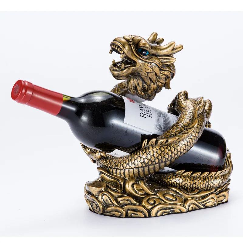 1 шт. креативный китайский дракон красное вино стойка украшения для семьи