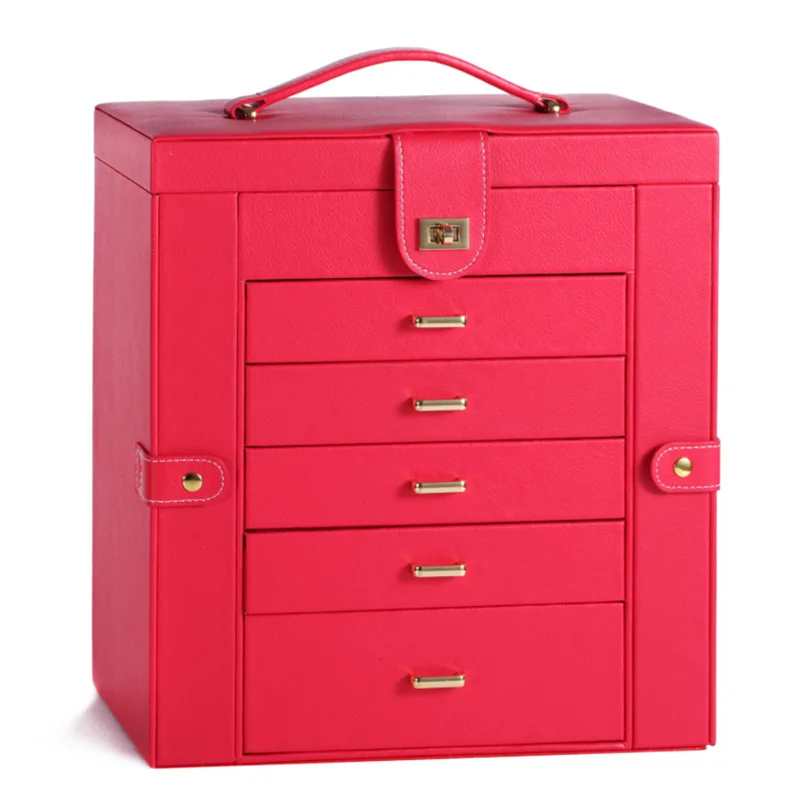 Большая полиуретановая шкатулка для украшений корпус часов бусы серьги кольца