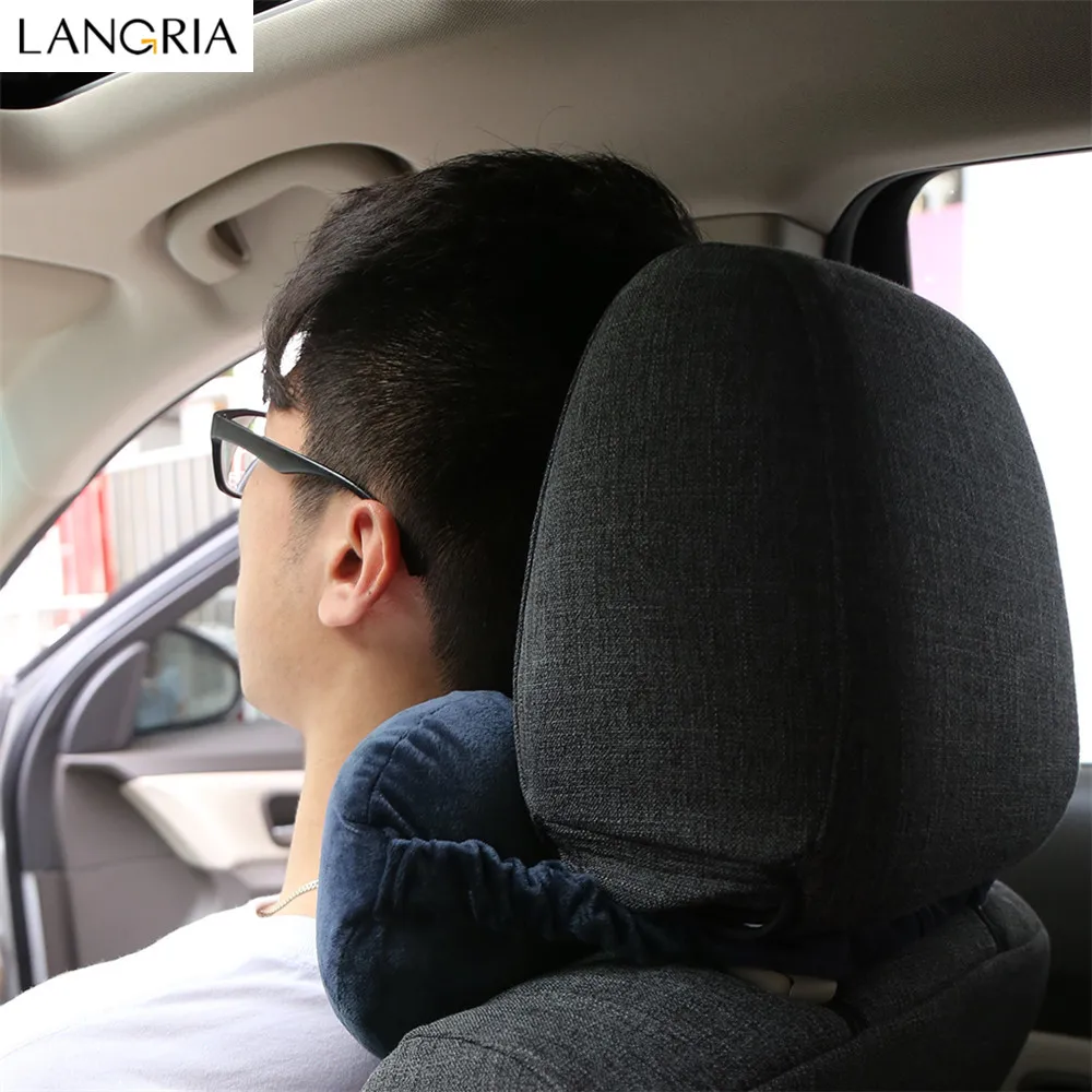 LANGRIA подушка в форме арахиса для шеи с эффектом памяти путешествий Автомобильная