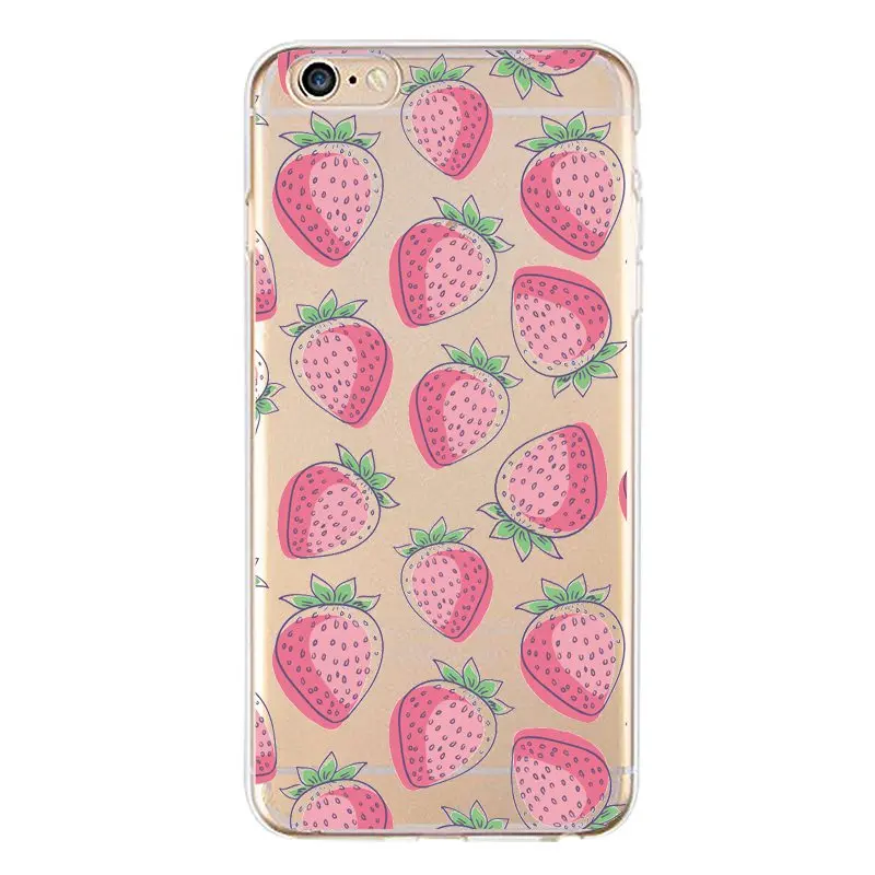 Мягкий прозрачный чехол из ТПУ с лимоном для iPhone 4/4S 5 5S 6 6plus 7 8plus x оранжевый Icecream