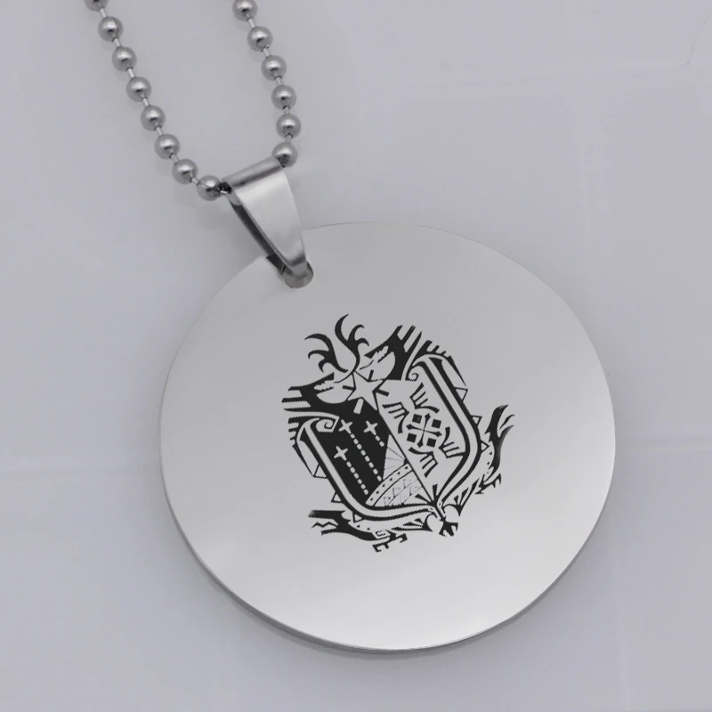 

Ufine FPS game logo pendant cross spear shield pendant stainless steel jewelry necklace N475