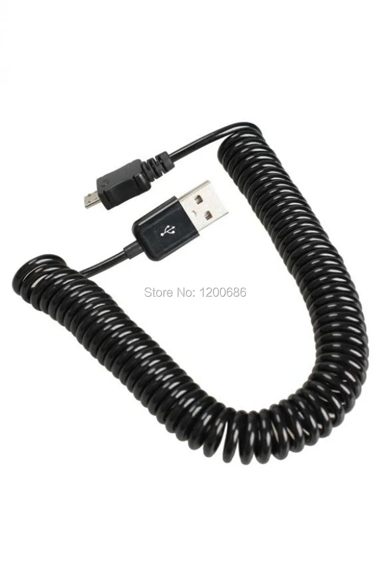 

10ft 3M Spiral Coiled USB 2.0 A Male to Micro USB B 5Pin Adaptor Spring Cable