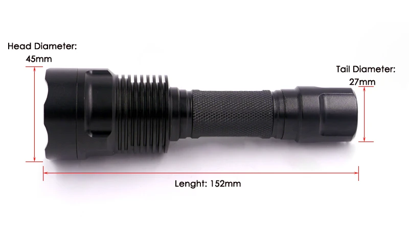 Cree XP-L HI V3 AMC7135 светодиодный фонарик, лампа, светильник для охоты, Походов, Кемпинга, Manta Ray, черный C12 XP L, высокий ток