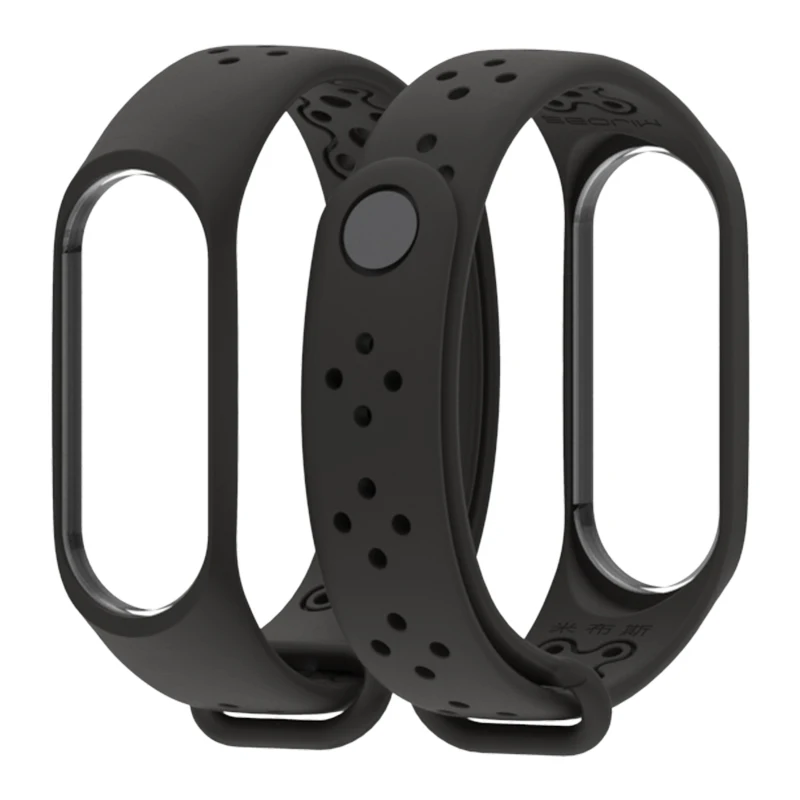 black Mi jobs mi Band 4 ремешок для xiaomi mi band 4 ремешок спортивные силиконовые часы браслет на запястье mi band 3 ремешок умные аксессуары - Цвет: black