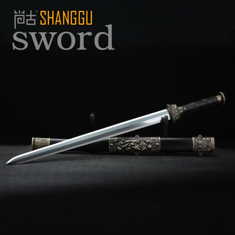 Ebony Sengoku октадрический узор стальной нож Китайский древний король здоровье.