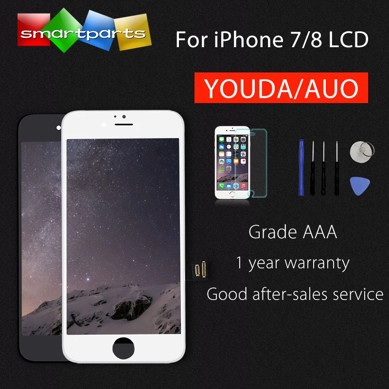 1 шт. настоящий AUO/YOUDA ЖК дисплей для iPhone 7 8 сенсорный экран в сборе Замена хороший 3D
