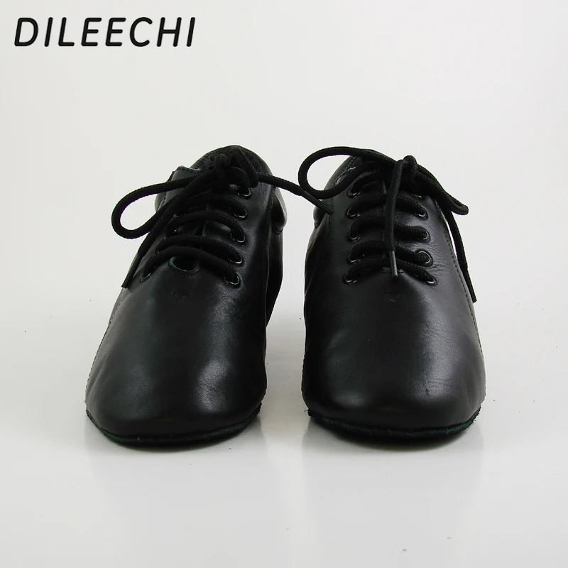 DILEECHI мужские туфли из натуральной кожи для латиноамериканских танцев на каблуке