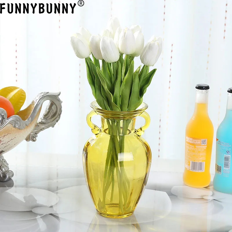 FUNNYBUNNY Мини Искусственные тюльпаны цветы для вечеринки дома Свадебные украшения