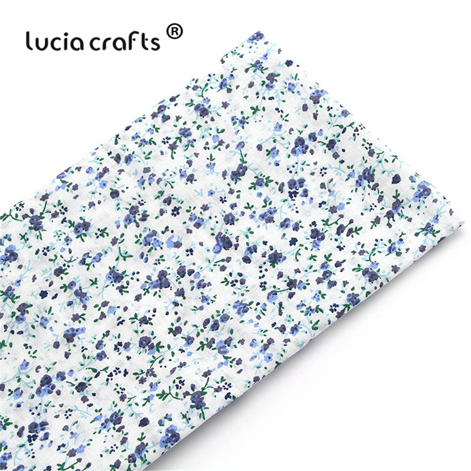 Lucia crafts, 7 шт./лот, 25*25 см, хлопковая ткань с принтом для рукоделия, куклы, ручная работа, шитье, Лоскутная Ткань, текстиль, ткань H0913