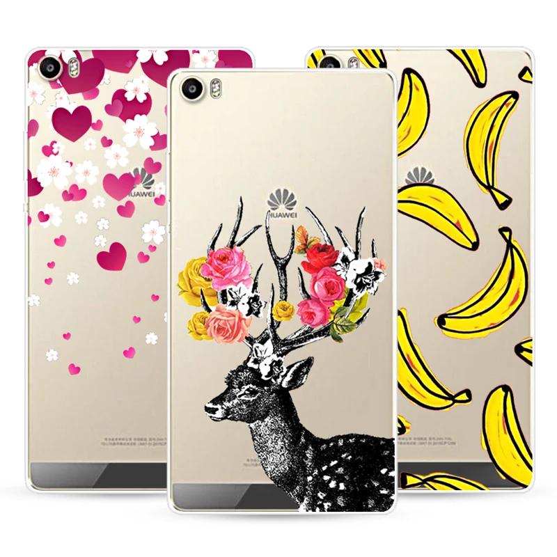 Чехол для Huawei P8max P8 Max 6 8 дюйма прозрачный рисунок силиконовые чехлы телефонов