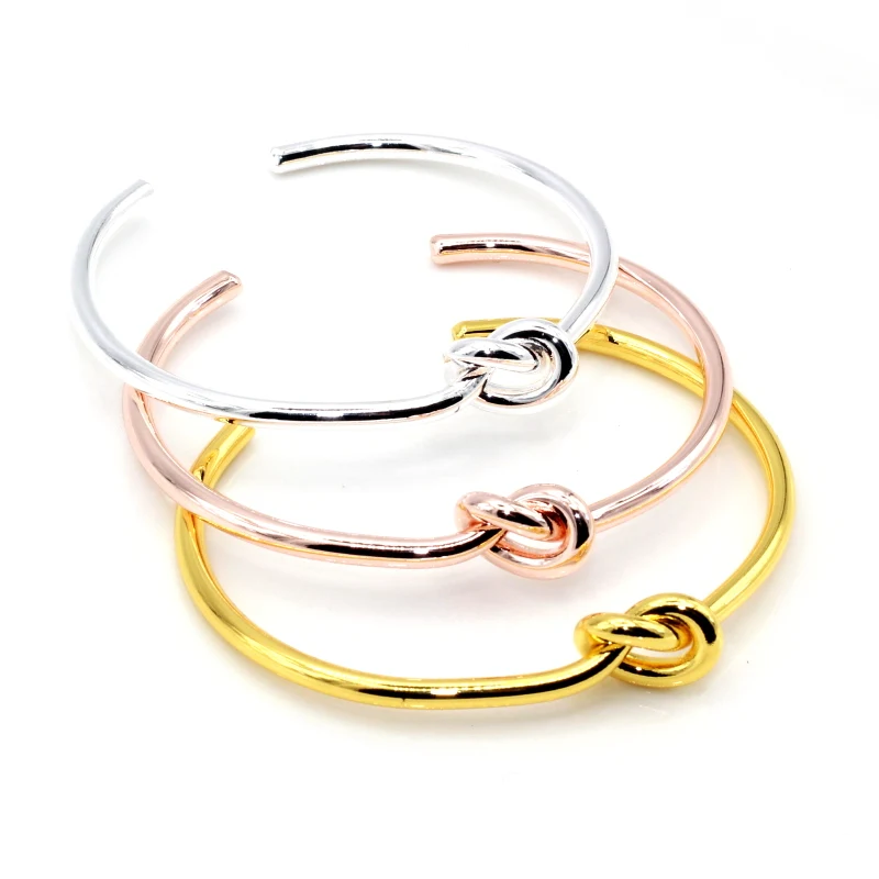 Простые манжеты с узлом женские браслеты ювелирные изделия для подружки невесты