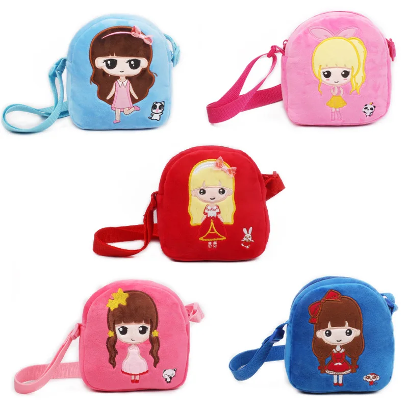

New Cute Girls Shoulder Bags Plush Cartoon Kids Small Messenger Bag Women Mini Crossbody Bag Female Lady Lovely Coin bags
