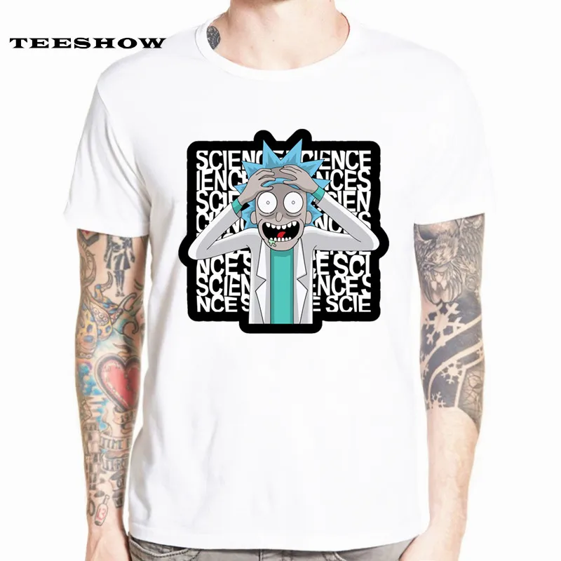 Рик и Морти Футболка мужская новинка аниме забавная футболка Летняя крутые