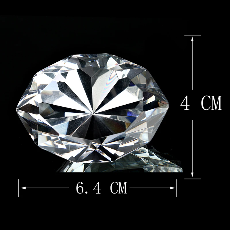 Прозрачная Алмазная огранка эллипса стеклянная Коллекция ювелирных изделий из