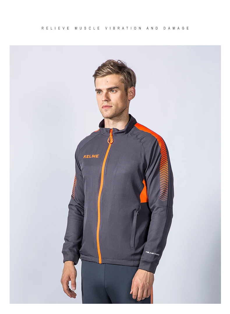 KELME тренировочная куртка для бега, мужское дышащее быстросохнущее Джерси, ветрозащитное пальто K088
