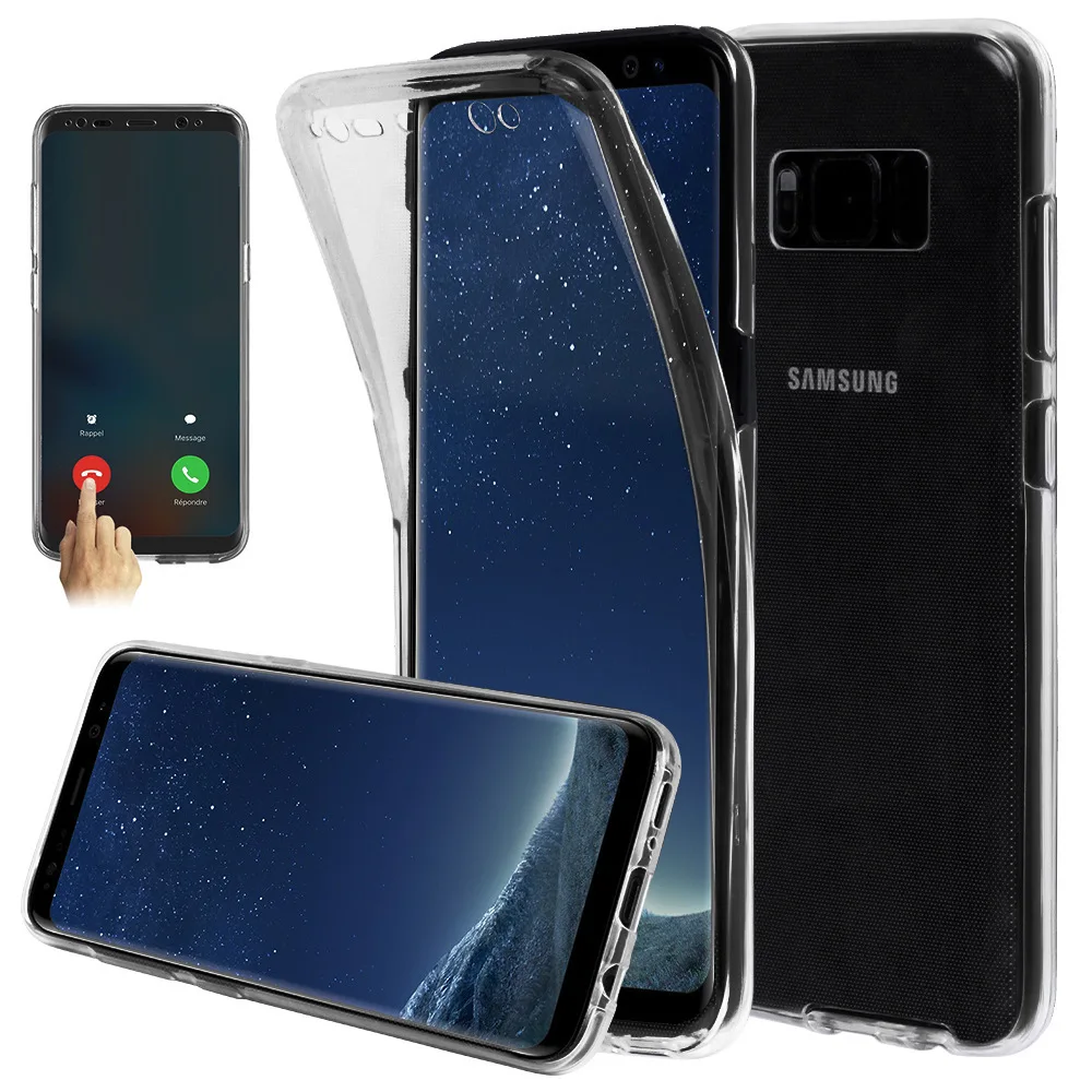 360 Full Protect Touchable Case For Samsung Galaxy S9 Plus Clear TPU Front Back Cover |