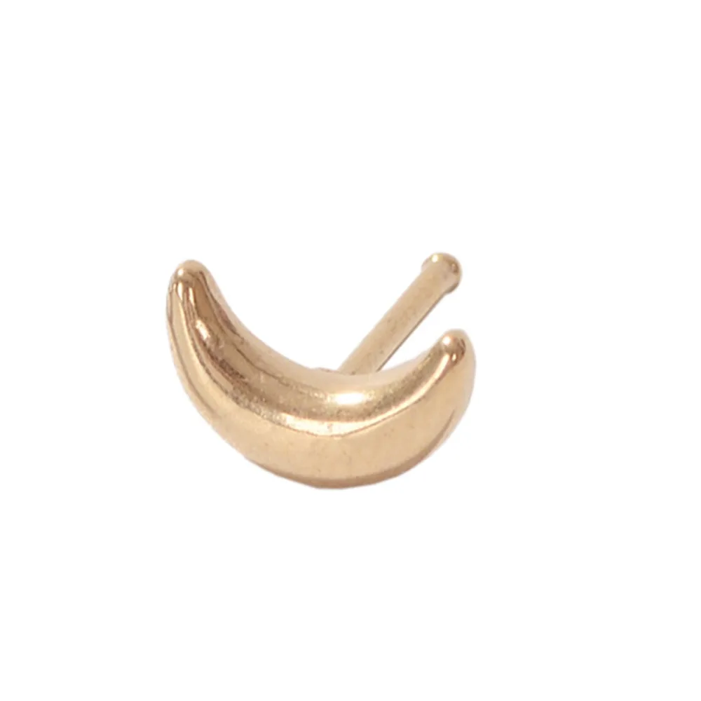 Gold Silver Stainless Steel Moon Nose Ear Stud Piercing Thread Labret Lip Rings Cartilage Helix Studs Jewelry | Украшения и