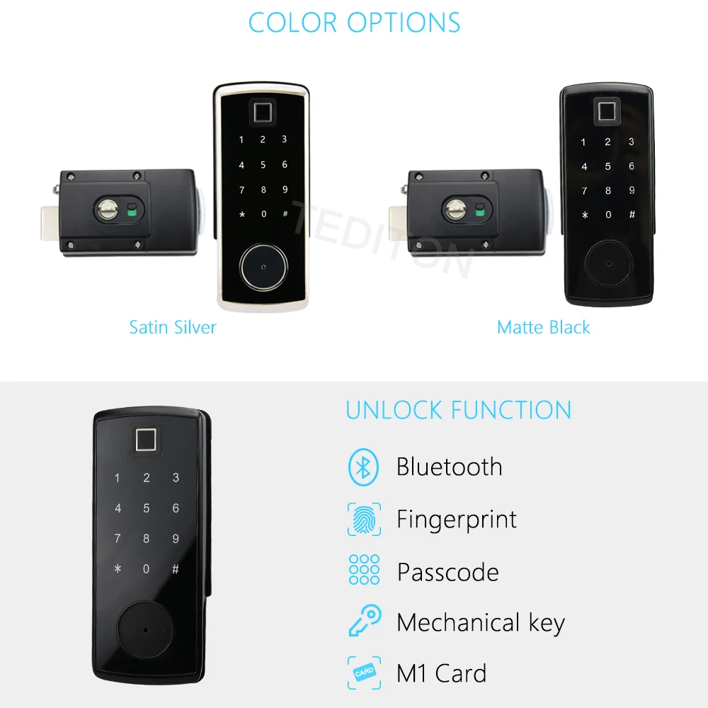 TTlock приложение электронный дверной замок, цифровой дверной замок смарт, Bluetooth приложение без ключа клавиатура код пароль дверной замок