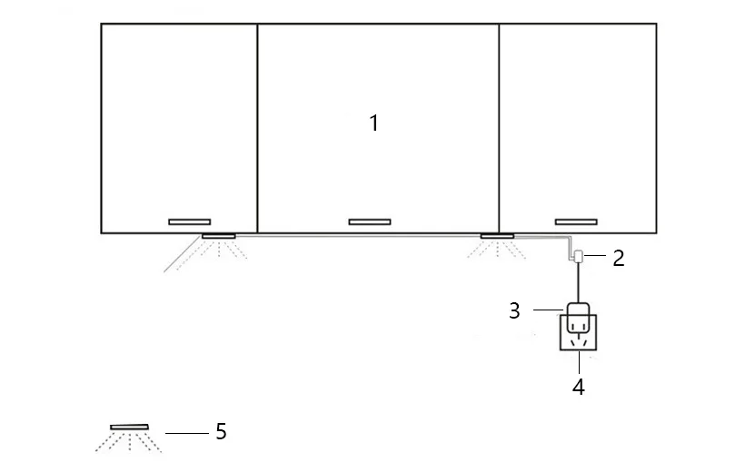 Светодиодный светильник под шкаф для шкафа кухонный шкаф 110 В 220 в 12 В luz armario Прихожая lampara шкаф 1 комплект дропшиппинг Joneaz