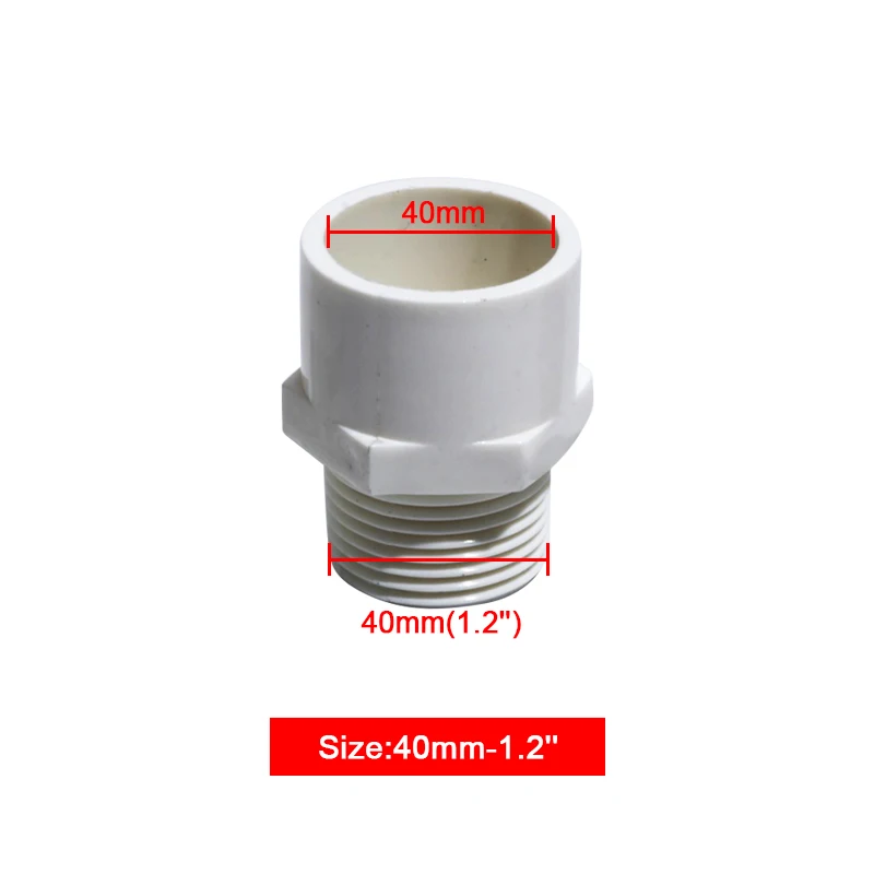 40-40mm PVC-U трубопроводная арматура вода Reduing трубы совместного с резьбой 20/25/32/40/50/63 мм водопровод поставить DIY UPVC совместной установки - Цвет: 40-40mm