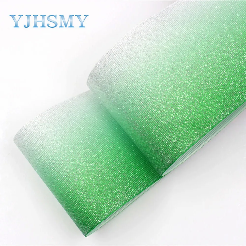 YJHSMY G-18424-17 75 mm 5 Yards color flash Ribbons Thermal transfer Printed grosgrain Wedding Accessories DIY material | Дом и сад