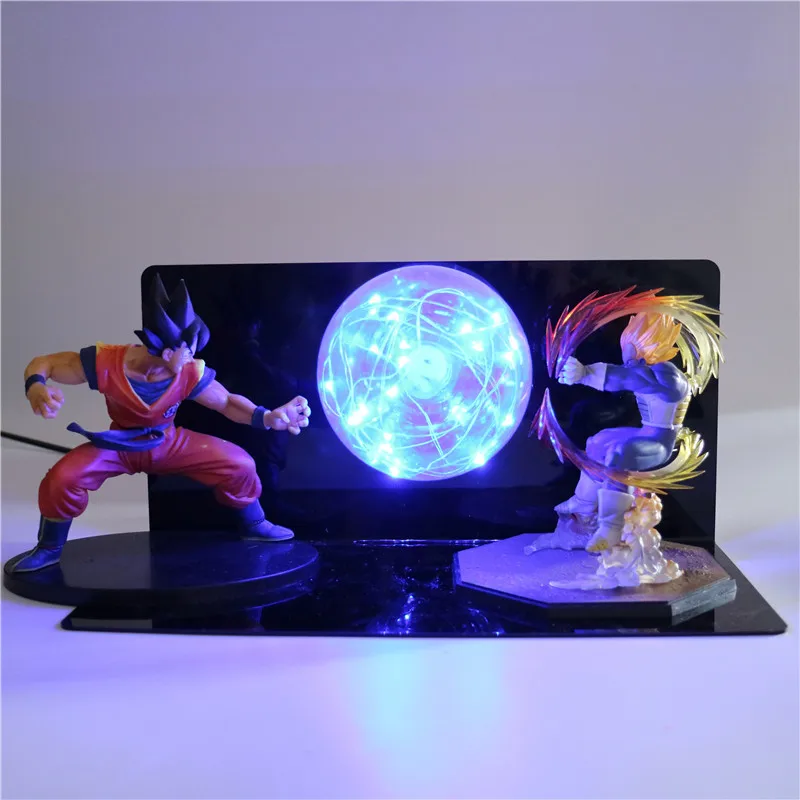 Dragon Ball Saiyan Goku фигурка для детей DIY аниме модель светодиодный ночник фигурки
