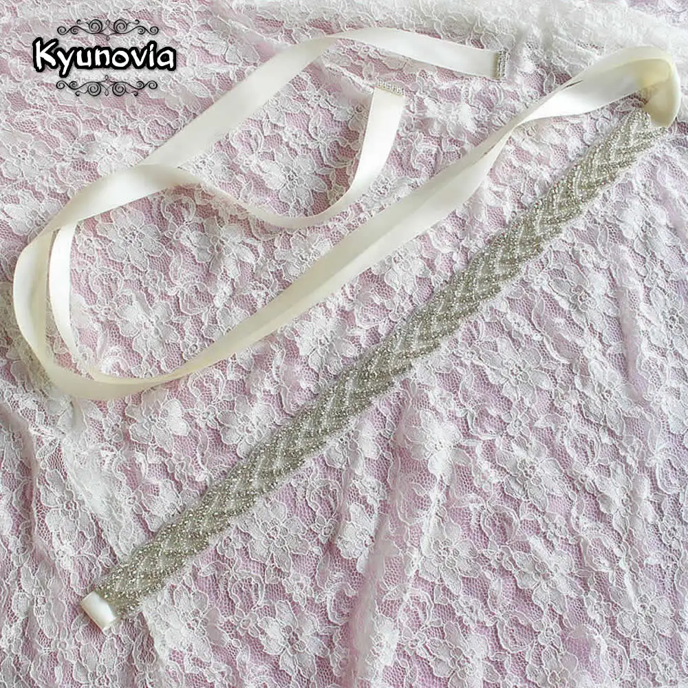 Свадебный пояс с кристаллами Kyunovia со стразами для выпускного вечера свадебный