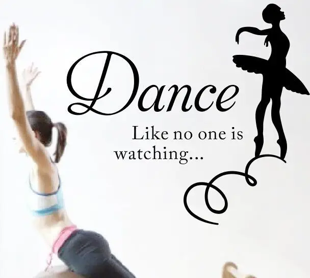 Для девочек Танцы балетные костюмы DIY наклейки на стену Съемный ПВХ дом Арт Декор