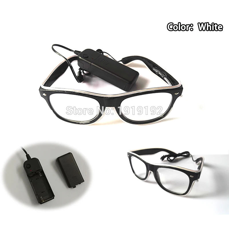 Беспроводные очки el Wire модные неоновые светодиодные светящиеся в форме затвора