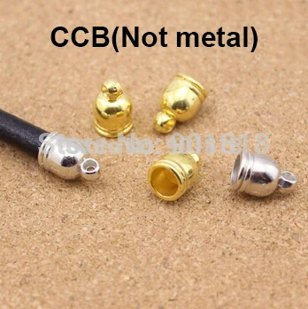 CCB (пластик не металл) круглые концы кожаного шнура 6/7/8/9/12 мм отверстия для