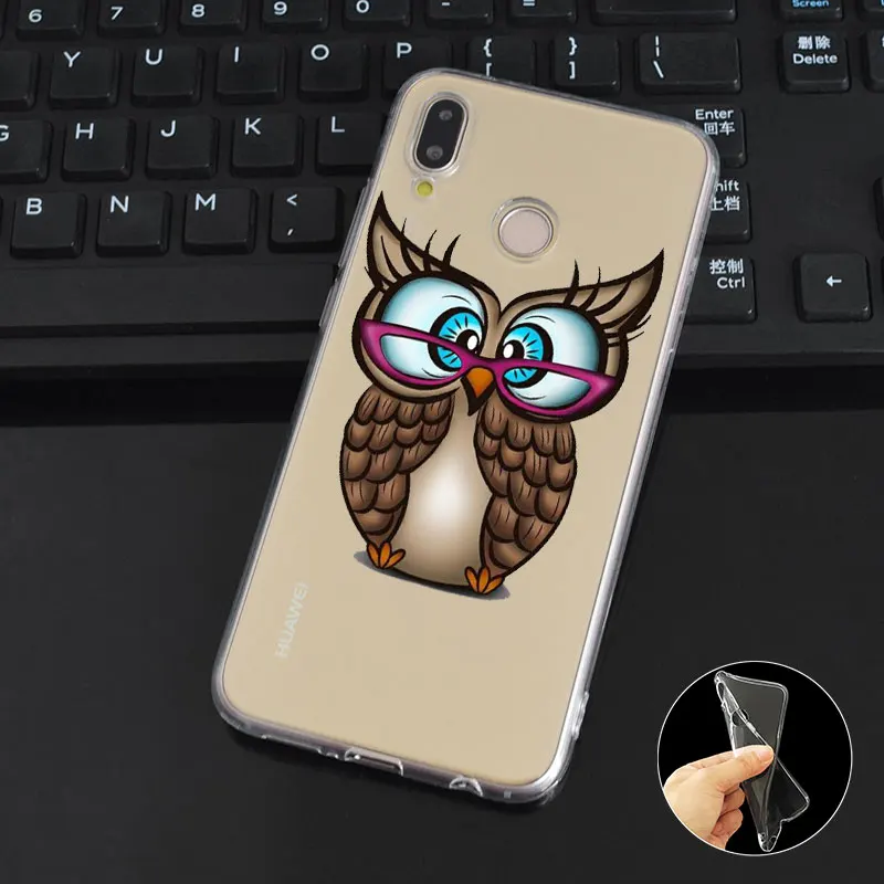 DREAMFOX L023 Мягкий силиконовый чехол из ТПУ с милым рисунком совы для huawei Honor 6A 6C 7X9 10 P20